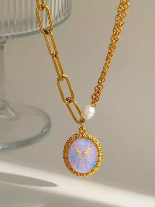 COLLAR MARIPOSA ACERO INOXIDABLE